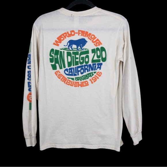 San Diego Zoo Long-sleeved T-Shirt w/3D Fleece Graphics, MV Sports sz M Unisex - Picture 2 of 9